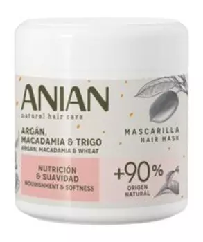 Увлажняющая маска для очень сухих и поврежденных волос Anian Nourishment & Softness Argan, Macadamia and Wheat Mask