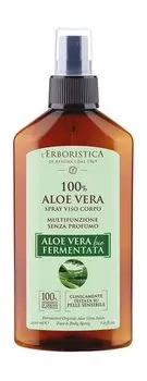 Увлажняющая многофункциональная вода для лица и тела с алоэ вера L'Erboristica Fermented Organic Aloe Vera Juice Face & Body Spray