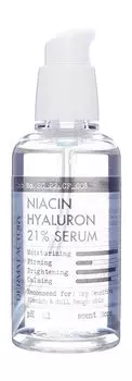 Увлажняющая сыворотка для лица с ниацинамидом и гиалуроновой кислотой Derma Factory Niacin Hyaluron 21% Serum