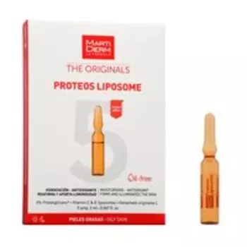 Увлажняющая сыворотка-уход для склонной к жирности кожи в ампулах MartiDerm The Originals Proteos Liposome