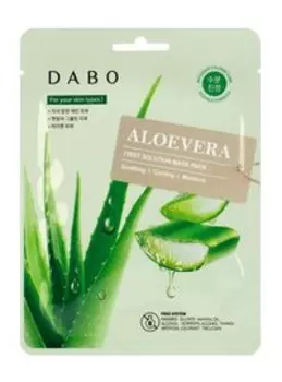Увлажняющая тканевая маска для лица с экстрактом алоэ Dabo First Solution Mask Pack Aloevera