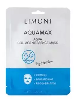 Увлажняющая тканевая маска для лица с морской водой и коллагеном Limoni Aquamax Aqua Collagen Essence Mask