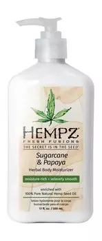 Увлажняющее молочко для тела с ароматом сахарного тростника и папайи Hempz Fresh Fusion Sugarcane & Papaya Herbal Body Moisturizer