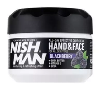 Увлажняющий крем для лица и рук с ароматом ежевики Nishman All-Day Effective Care Hand and Face Cream Blackberry