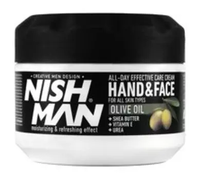Увлажняющий крем для лица и рук с ароматом оливы Nishman All-Day Effective Care Hand and Face Cream Olive Oil