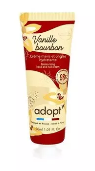 Увлажняющий парфюмированный крем для рук и ногтей Adopt' Vanille Bourbon Moisturizing Hand and Nail Cream