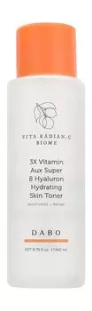 Увлажняющий тонер для лица с витаминами и гиалуроновой кислотой Dabo Vita Radian-C Biome 3X Vitamin Aux Super 8 Hyaluron Hydrating Skin Toner