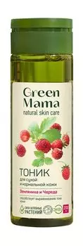 Увлажняющий тоник для сухой и нормальной кожи лица Green Mama Тоник Земляника и череда
