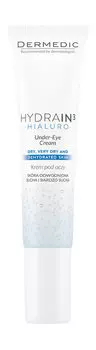 Увлажняющий уход для обезвоженной кожи вокруг глаз Dermedic Hydrain3 Hialuro Under Eye Cream