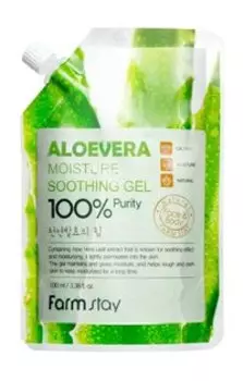 Увлажняющий успокаивающий гель для лица и тела с экстрактом алоэ FarmStay Moisture Soothing Gel Aloevera