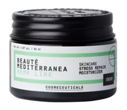 Увлажняющий восстанавливающий крем для лица с комплексом масел Beaute Mediterranea Hemp Line Skincare Stress Repair Moisturizer