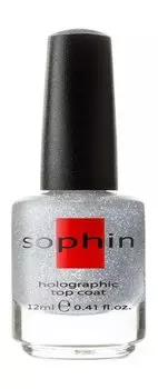 Верхнее покрытие с голографическими частицами Sophin Golographic Silver Top Coat