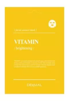 Витаминная тканевая маска для сияния кожи с экстрактом облепихи Dermal Encyclopedia Vitamin Facial Essence Mask
