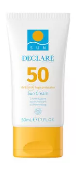 Водостойкий легкий солнцезащитный крем с витамином Е и маслом жожоба Declare Sun Cream SPF50