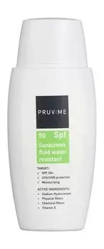 Водостойкий солнцезащитный флюид для лица Pruv:Me Water Resistant Sunscreen Fluid SPF 50