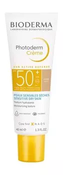 Водостойкий солнцезащитный тональный крем для лица Bioderma Photoderm Creme SPF 50+