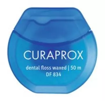 Вощеная зубная нить с мятным вкусом Curaprox Waxed Dental Floss