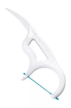 Вощеная зубная нить с пластиковым держателем Curaprox Flosspic Interdental Waxed Floss with Plastic Holder