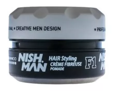 Воскообразная помада для укладки волос сильной фиксации Nishman Fibre Cream Hair Styling Pomade F1
