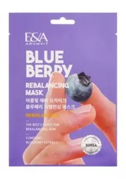Восстанавливающая тканевая маска для кожи лица с экстрактом черники Eva Mosaic Arumvit E&A Blueberry Rebalancing Mask
