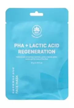 Восстанавливающая тканевая маска для лица с кислотами NSC Name Skin Care PHA + Lactic Acid Regeneration Face Mask