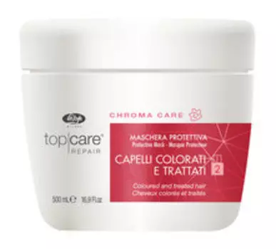Восстанавливающая защитная маска для окрашенных, поврежденных волос Lisap Milano Top Care Repair Chroma Care Protective Mask