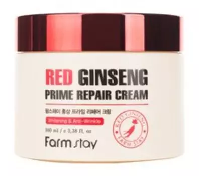 Восстанавливающий крем для лица с экстрактом женьшеня FarmStay Red Ginseng Prime Repair Cream