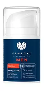 Восстанавливающий крем для лица с карнозином и фильтратом улитки Femegyl Men Крем для лица Укрепление и восстановление