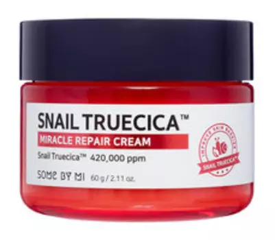 Восстанавливающий крем для лица с муцином черной улитки Some by Mi Snail Truecica Miracle Repair Cream