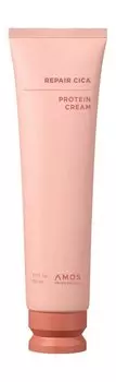 Восстанавливающий крем для поврежденных волос с протеином Amos Professional Repair Cica Protein Cream