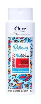 Восстанавливающий шампунь для окрашенных и поврежденных волос Clere Blue Lotus Flower and Pomegranate Extracts Restoring Shampoo