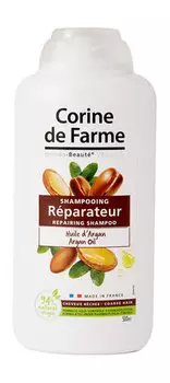 Восстанавливающий шампунь для поврежденных и ломких волос с аргановым маслом Corine de Farme Repairing Shampoo with Argan Oil