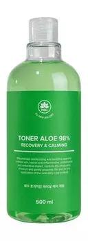 Восстанавливающий тонер для лица с экстрактом алоэ NSC Name Skin Care Toner Aloe 98% Recovery & Calming