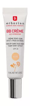 ВВ-крем с эффектом «кожи младенца» Erborian BB Cream Au Ginseng Makeup Care Face Cream SPF 20 Travel Size