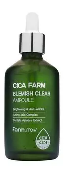 Высокоактивная ампульная эссенция с центеллой азиатской против несовершенств кожи лица FarmStay Cica Farm Blemish Clear Ampoule
