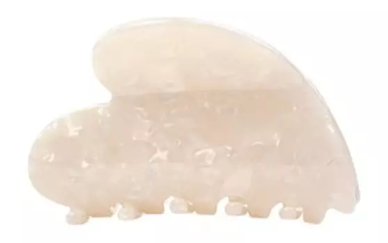 Заколка-краб для волос 7 см Assoro Краб для волос Белое сердце