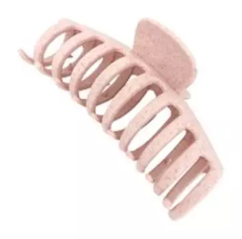 Заколка-краб для волос из натуральной пшеницы Solomeya Straw Claw Hair Clip Round, Pink