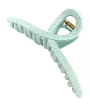 Заколка-краб для волос из натуральной пшеницы Solomeya Straw Claw Hair Clip Butterfly, Mint