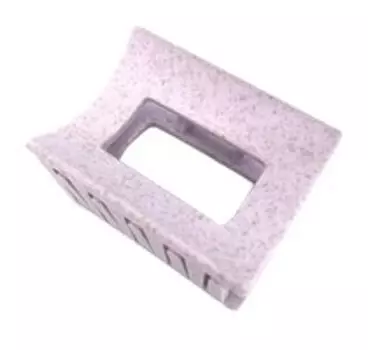 Заколка-краб для волос из натуральной пшеницы Solomeya Straw Claw Hair Clip Square, Lilac