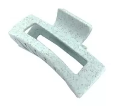 Заколка-краб для волос из натуральной пшеницы Solomeya Straw Claw Hair Clip Rectangle, Mint