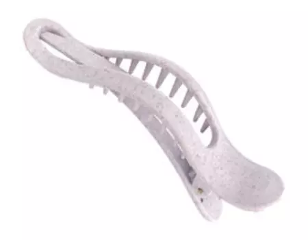 Заколка-краб для волос из натуральной пшеницы Solomeya Straw Banana Hair Clip, Lilac