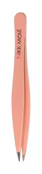 Заостренный пинцет для бровей Nikk Mole Peach Sharp Tweezers