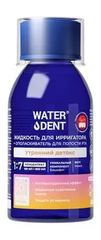 Жидкость для ирригатора с солью, экстрактами лаванды, шалфея и гиалуроновой кислотой Waterdent Вечерний детокс Жидкость-ополаскиватель