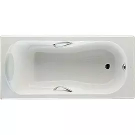 Чугунная ванна Roca Haiti 150x80 2332G000R с отверстиями для ручек с антискользящим покрытием