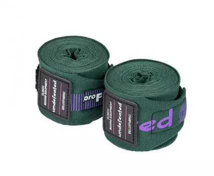 Бинты боксерские Boxing Hand Wrap Undefeated темно-зеленые