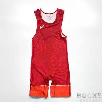 Детское борцовское трико ASICS wrestling singlet Red Asics