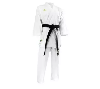 Кимоно для карате Taikyoku Hybrid Cut WKF белое с золотым логотипом