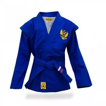 Куртка для самбо детская, облегченная, "Крепыш", Синяя