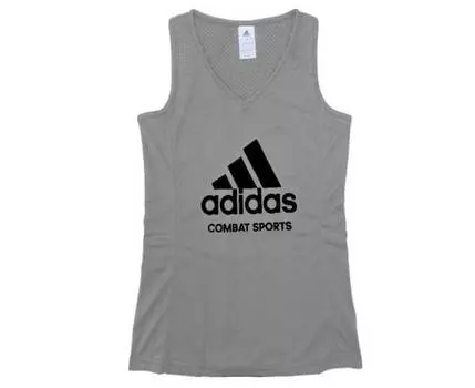 Майка женская Start Sleeveless Tee Combat Sports серо-черная Adidas