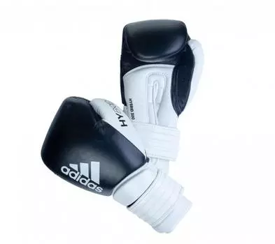 Перчатки боксерские Hybrid 300 2.0 черно-белые, 18 унций Adidas